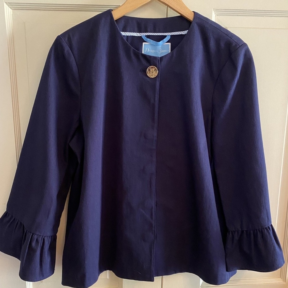 Draper James Navy Blazer with Gold Buttons